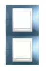 Рамка 2 поста блакитний лід / білий вертикальна MGU6.004V.854