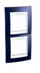 Рамка 2 поста індиго / білий вертикальна MGU6.004V.842
