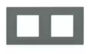 Рамка 2 поста графит горизонтальная MGU6.004.12