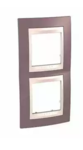 Рамка 2 поста ліловий / слонова кістка вертикальна MGU6.004V.576