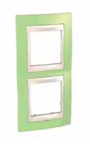 Рамка 2 поста зел. яблуко / слонова кістка вертикальна MGU6.004V.563