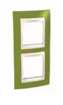 Рамка 2 поста фісташковий / слонова кістка вертикальна MGU6.004V.566