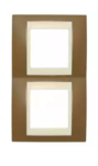 Рамка 2 поста коричневий / слонова кістка вертикальна MGU6.004V.574