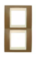 Рамка 2 поста коричневый / слоновая кость вертикальная MGU6.004V.574