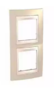 Рамка 2 поста песчаный / слоновая кость вертикальная MGU6.004V.567