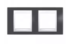 Рамка 2 поста сіро-зелений / білий горизонтальна MGU6.004.877