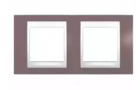 Рамка 2 поста ліловий / слонова кістка горизонтальна MGU6.004.576