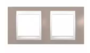 Рамка 2 поста песчаный / слоновая кость горизонтальная MGU6.004.567