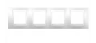 Рамка 4 поста білий горизонтальна MGU6.008.18