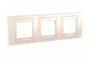 Рамка 3 поста слоновая кость горизонтальная MGU6.006.25