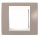 Рамка 1 пост коричневий / слонова кістка MGU6.002.574