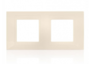 Рамка 2 поста слоновая кость горизонтальная MGU6.004.25