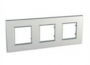 Рамка 3 поста серебряный универсальная MGU6.706.55