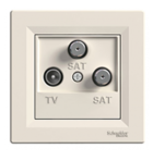 Розетка TV/SAT/SAT кінцева слонова кістка EPH3600123