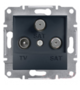 Механизм розетки TV/SAT/SAT конечной антрацит EPH3600171