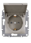 Механізм розетки (2К+З) 16A з кришкою бронза EPH3100169