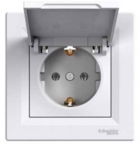 Розетка (2К+З) 16A з кришкою біла EPH3100121