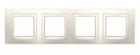 Рамка 4 поста кремовий / слонова кістка універсальна