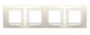 Рамка 4 поста кремовий / слоновая кость универсальная