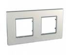 Рамка 2 поста срібний універсальна MGU6.704.55