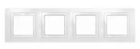 Рамка 4 поста білий універсальна