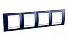 Рамка 4 поста індиго / білий горизонтальна MGU6.008.842