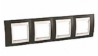 Рамка 4 поста какао / слонова кістка горизонтальна MGU6.008.571