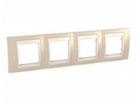 Рамка 4 поста пісчаний / слонова кістка горизонтальна MGU6.008.567