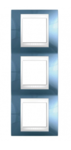 Рамка 3 поста блакитний лід / білий вертикальна MGU6.006V.854