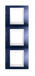 Рамка 3 поста індиго / білий вертикальна MGU6.006V.842
