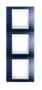 Рамка 3 поста индиго / белый вертикальная MGU6.006V.842