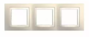 Рамка 3 поста кремовий / слоновая кость универсальная