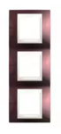 Рамка 3 поста теракотовий / слонова кістка вертикальна MGU6.006V.551