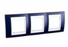 Рамка 3 поста індиго / білий горизонтальна MGU6.006.842