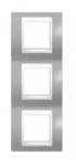 Рамка 3 поста туманно-сірий / білий вертикальна MGU6.006V.865