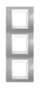 Рамка 3 поста туманно-серый / белый вертикальная MGU6.006V.865