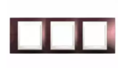 Рамка 3 поста теракотовий / слонова кістка горизонтальна MGU6.006.551