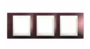 Рамка 3 поста терракотовый / слоновая кость горизонтальная MGU6.006.551