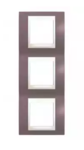 Рамка 3 поста ліловий / слонова кістка вертикальна MGU6.006V.576