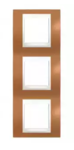 Рамка 3 поста помаранчевий / слонова кістка вертикальна MGU6.006V.569