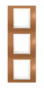 Рамка 3 поста оранжевый / слоновая кость вертикальная MGU6.006V.569