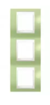 Рамка 3 поста зел. яблуко / слонова кістка вертикальна MGU6.006V.563