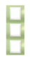 Рамка 3 поста зел. яблоко / слоновая кость вертикальная MGU6.006V.563