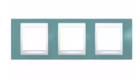 Рамка 3 поста синій / білий горизонтальна MGU6.006.873