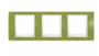 Рамка 3 поста фисташковый / слоновая кость горизонтальная MGU6.006.566