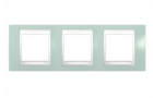 Рамка 3 поста морська хвиля / білий горизонтальна MGU6.006.870