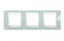 Рамка 3 поста морская волна / белый горизонтальная MGU6.006.870