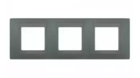 Рамка 3 поста графіт горизонтальна MGU6.006.12