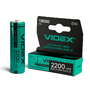 Акумулятор Videx літій-іонний 18650 (без захисту) 2200mAh color box/1шт