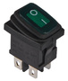 KCD1-4-201NW GR/B 220V   Перемикач 1 клав. вологозах. зелений з підсвічуванням